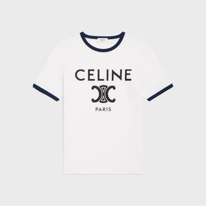 CELINE T-SHIRT IN COTTON JERSEY
OFF WHITE / NAVY / BLACK